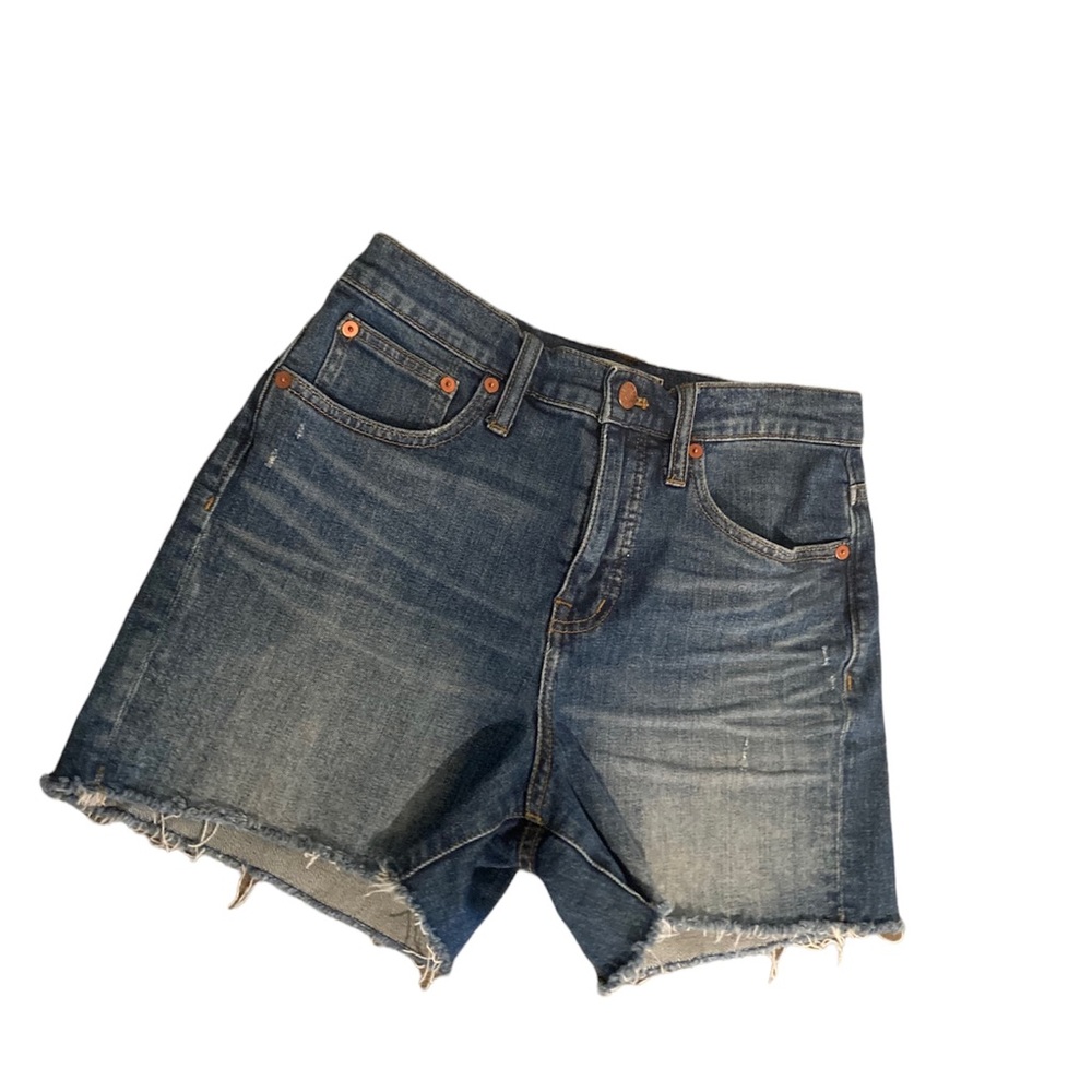 Madewell High Rise Denim Shorts with raw Hem